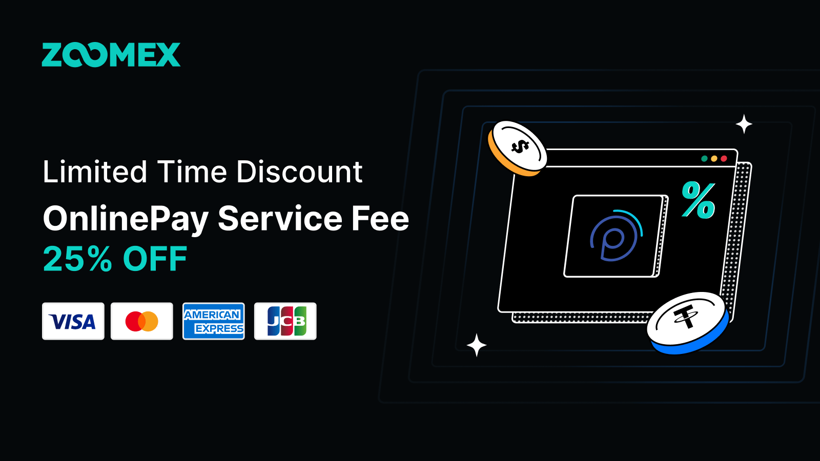 Zoomex | Buy Crypto Fast with OnlinePay, Enjoy a Limited-Time 25% Discount  on Fees